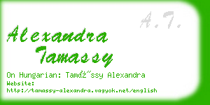 alexandra tamassy business card